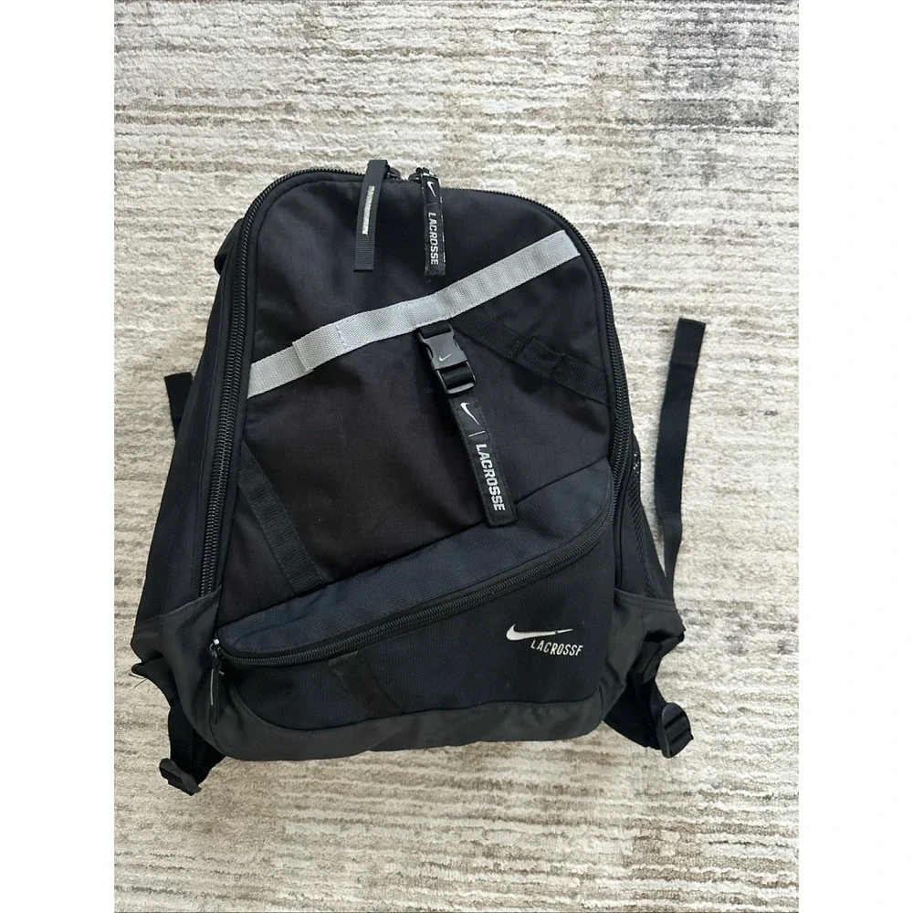 Nike Lacrosse Lazer Backpack Black Insulated Gear Bag Sports Travel Rucksack